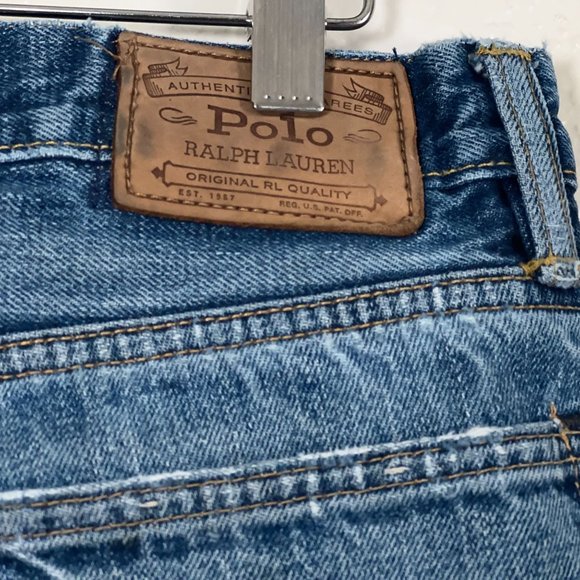 Polo Ralph Lauren Sullivan Slim Button Fly Distressed Jeans Men's Size 32x30 - Picture 8 of 14